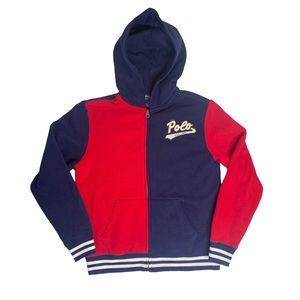 POLO by Ralph Lauren hoodie with red and blue vintage design! ❤️🤍💙